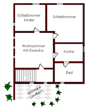 Grundriss Ferienwohnung Familienidyll