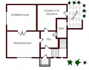 Grundriss Ferienwohnung Kuschelnest