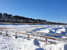 zugeschneite Seebrücke Zingst